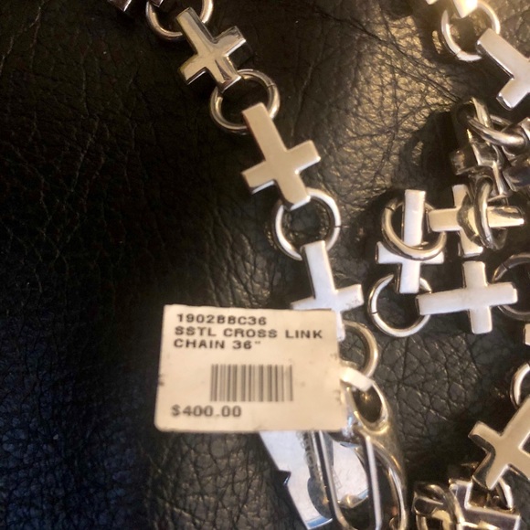 Black & Blue Jewelry Co stainless CROSS necklace - Picture 3 of 5